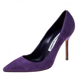 Purple suede Manolo blahnik pumps 35